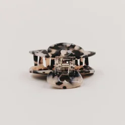 Eulenschnitt Haarspange groß Herz braun