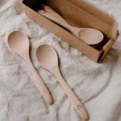 Eulenschnitt Holzlöffel Regenbogen 4er-Set