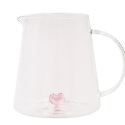 Eulenschnitt Karaffe Herzfigur rosa