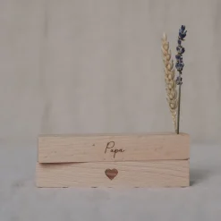 Eulenschnitt Karten- und Trockenblumenständer Papa 2er-Set 12 cm