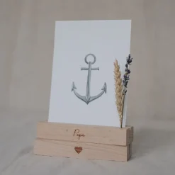 Eulenschnitt Karten- und Trockenblumenständer Papa 2er-Set 12 cm