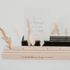 Eulenschnitt Karten- und Trockenblumenständer Herz schwarz 25 cm