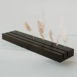 Eulenschnitt Karten- und Trockenblumenständer Herz schwarz 25 cm