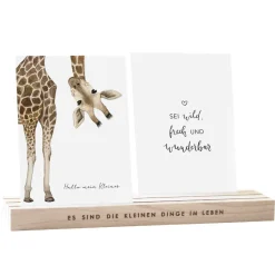 Eulenschnitt Kartenständer Kleine Dinge naturfarben 25 cm