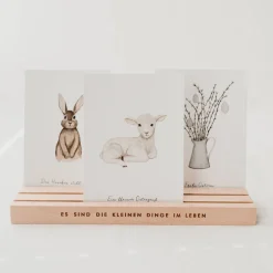 Eulenschnitt Kartenständer Kleine Dinge naturfarben 25 cm