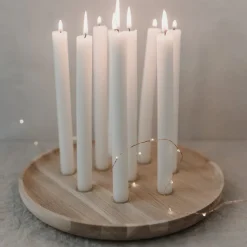 Eulenschnitt Kerzenbrett aus Eiche