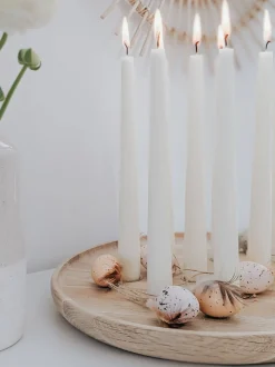 Eulenschnitt Kerzenbrett aus Eiche