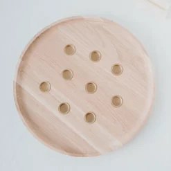 Eulenschnitt Kerzenbrett aus Eiche