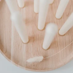 Eulenschnitt Kerzenbrett aus Eiche