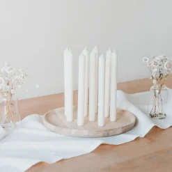 Eulenschnitt Kerzenbrett aus Eiche