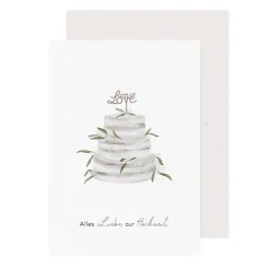 Eulenschnitt Klappkarte Hochzeitstorte