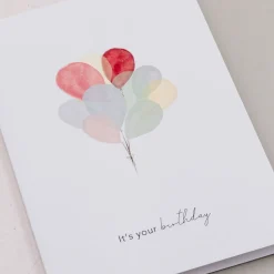 Eulenschnitt Klappkarte Luftballons