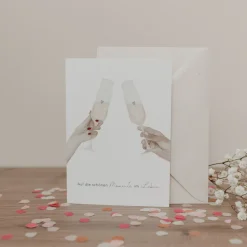 Eulenschnitt Klappkarte Prost