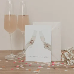 Eulenschnitt Klappkarte Prost