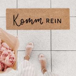 Eulenschnitt Kokos Fußmatte Komm rein klein