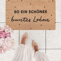 Eulenschnitt Kokos Fußmatte Schönes buntes Leben