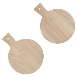 Eulenschnitt Mini-Schneidebretter Hello & Love Eiche 2er-Set