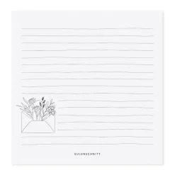 Eulenschnitt Notizblock Blumenumschlag