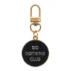 Eulenschnitt Schlüsselanhänger Do nothing club schwarz