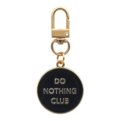 Eulenschnitt Schlüsselanhänger Do nothing club schwarz