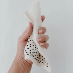 Eulenschnitt Schwammtücher Punkte 3er-Set weiß