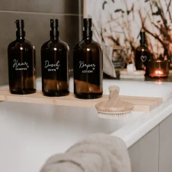 Eulenschnitt Seifenspender Körperlotion Braunglas 1000 ml