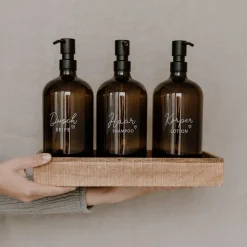 Eulenschnitt Seifenspender Duschseife Braunglas 1000 ml