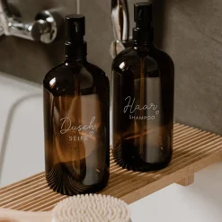 Eulenschnitt Seifenspender Haarshampoo Braunglas 1000 ml