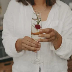 Eulenschnitt Sektglas Lass uns feiern