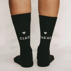 Eulenschnitt Socken Ciao Kakao schwarz Größe 43-46
