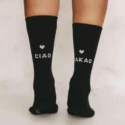 Eulenschnitt Socken Ciao Kakao schwarz Größe 43-46