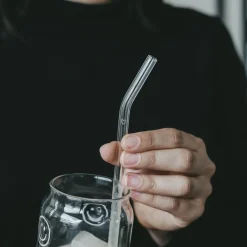 Eulenschnitt Strohhalme gebogen Herz 4er-Set