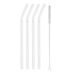 Eulenschnitt Strohhalme gebogen Herz 4er-Set