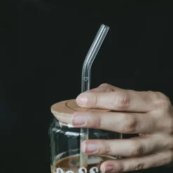 Eulenschnitt Strohhalme gebogen Herz 4er-Set