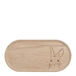 Eulenschnitt Tablett aus Eiche Hase