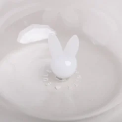 Eulenschnitt Trinkglas Hasenfigur weiß