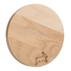 Eulenschnitt Untersetzer aus Eiche Kaninchen