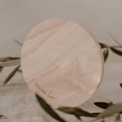 Eulenschnitt Untersetzer Coffee Lover Eichenholz