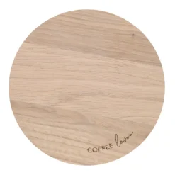 Eulenschnitt Untersetzer Coffee Lover Eichenholz