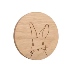 Eulenschnitt Untersetzer aus Eiche Hase