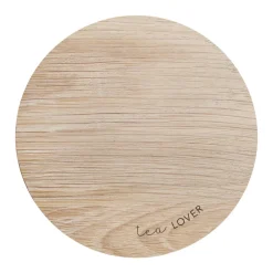 Eulenschnitt Untersetzer aus Eiche Tea Lover