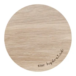 Eulenschnitt Untersetzer aus Eiche Stay hydrated