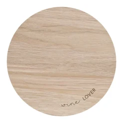 Eulenschnitt Untersetzer aus Eiche Wine Lover