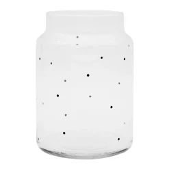 Eulenschnitt Vase aus Glas Punkte Groß
