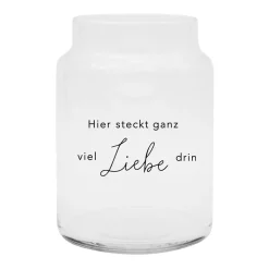 Eulenschnitt Vase aus Glas Liebe Groß