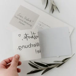 Eulenschnitt Wandsticker Bitte keine Werbung schwarz