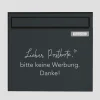 Eulenschnitt Wandsticker Bitte keine Werbung weiß