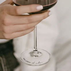 Eulenschnitt Weinglas Das Leben ist schön