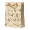 Geschenktüte Hirsche goldfarben groß
