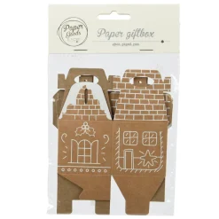 Geschenkverpackung Lebkuchenhaus 4er-Set
